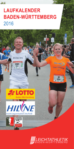 Laufkalender BW - Laufsportmarketing
