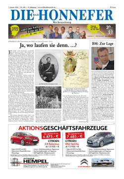 Ja, wo laufen sie denn. - Die Bad Honnefer Wochenzeitung