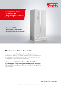 Die vielseitige &bdquo;Plug-and-play&ldquo;-Dusche