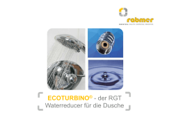 ECOTURBINO&reg; - der RGT Waterreducer f&uuml;r die Dusche