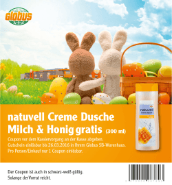 natuvell Creme Dusche Milch & Honiggratis