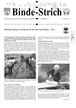 H&uuml;ttengeschichten: eine Dusche f&uuml;r den Ski-Club Pfungen