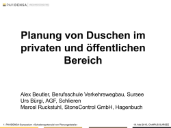Planung von Duschen im privaten und öffentlichen