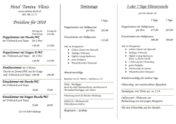 Hotel Flyer - Hotel Tamina