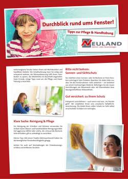 Durchblick rund ums Fenster!
