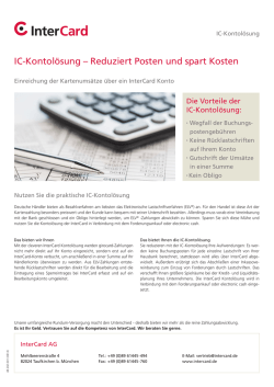 IC-Kontol&ouml;sung &ndash; Reduziert Posten und spart Kosten