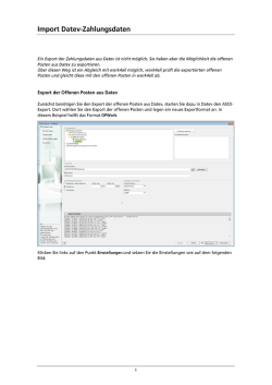 Import Datev-Zahlungsdaten