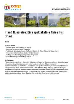 Irland Rundreise: Eine spektakul&auml;re Reise ins Gr&uuml;ne
