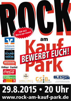 BEWERBT EUCH! - Rock am Kauf Park