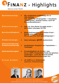 Highlights 1Finanz