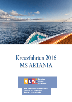 MS Artania 2016 Flyer 12 Seiten