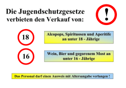 Schild Jugendschutz