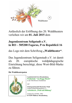 Schild WT Fagaras - Jugendzentrum Seligstadt