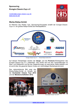 Sponsoring Euregio-Classic-Cup e.V. Werbe-Rallye