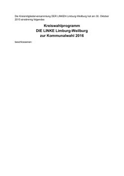 Kreiswahlprogramm DIE LINKE Limburg