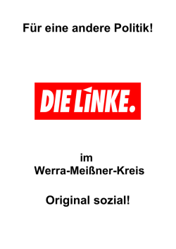 Original sozial - DIE LINKE. Fraktion im Kreistag des Werra