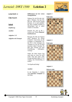 Lernziel: DWZ 1500 Lektion 2