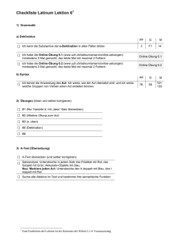 Checkliste Lektion 6