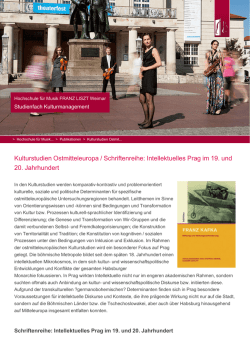 Intellektuelles Prag im 19. und 20. Jahrhundert