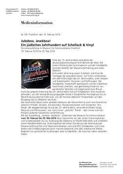 Jukebox. Jewkbox! Ein jüdisches Jahrhundert auf Schellack & Vinyl