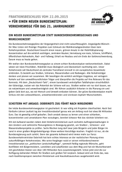 Bundesnetzplan - Bündnis 90/Die Grünen Bundestagsfraktion