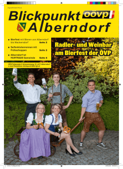 Radler- und Weinbar am Bierfest der ÖVP - ÖVP Alberndorf