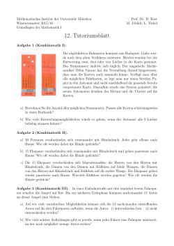Tutoriumsblatt 12 - Mathematisches Institut