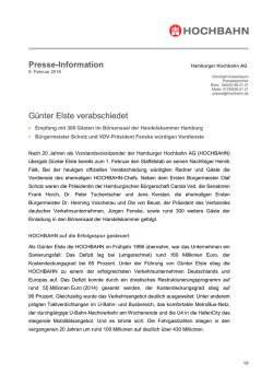 G&uuml;nter Elste verabschiedet