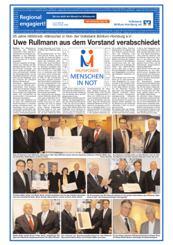 Uwe Rullmann aus dem Vorstand verabschiedet