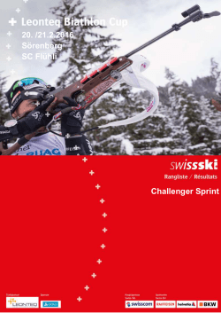20. /21.2.2016 Sörenberg SC Flühli Challenger Sprint - Swiss-Ski