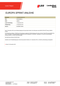 EUROPA SPRINT-ANLEIHE - Zertifikate