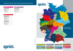 die gebiete und die sprint-niederlassungen im überblick