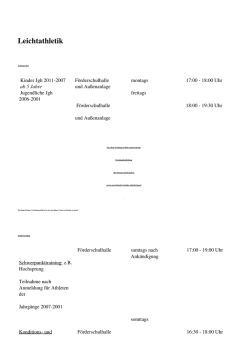 Hauptseite Leichtathletik