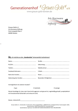 Graues Gold e.V. Iris-Koczwara-Stiftung F&uuml;rst-Leopold