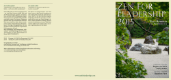 ZEN FOR LEADERSHIP 2015