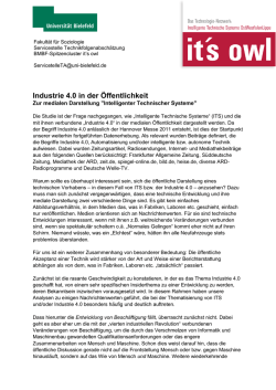Industrie 4.0 in der &Ouml;ffentlichkeit