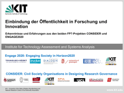 Einbindung der Öffentlichkeit in Forschung und Innovation