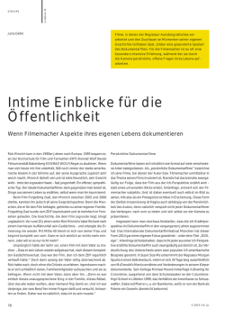 Intime Einblicke für die Öffentlichkeit