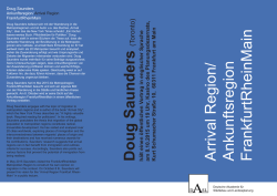 Doug Saunders - Region Frankfurt und Rhein-Main