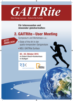 2. GAITRite – User Meeting