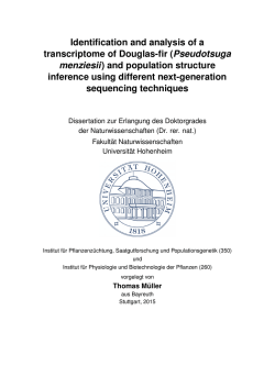Identification and analysis of a transcriptome of Douglas