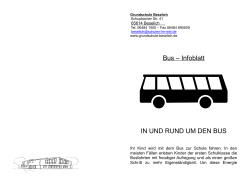 Bus – Infoblatt IN UND RUND UM DEN BUS