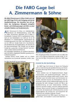 FARO-Presseartikel - Albert Zimmermann & Söhne GmbH & Co. KG