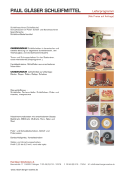 Gl&auml;ser Lieferprogramm PDF