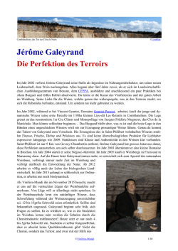 J&eacute;r&ocirc;me Galeyrand, die Perfektion des TerroirsIm Jahr 2002 verliess