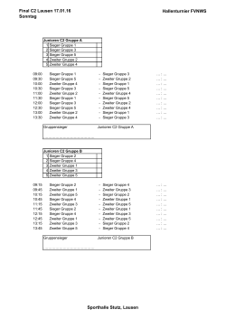 Final C2 Lausen 17.01.16 Sonntag Hallenturnier FVNWS Sporthalle