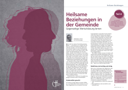 Heilsame Beziehungen in der Gemeinde