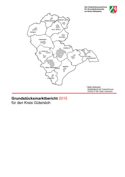 Grundstücksmarktbericht 2015 für den Kreis Gütersloh