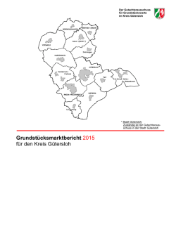 Grundst&uuml;cksmarktbericht 2015 f&uuml;r den Kreis G&uuml;tersloh