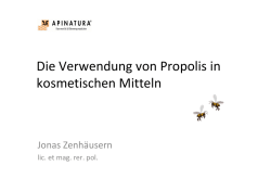 Die Verwendung von Propolis in kosmetischen Mitteln
